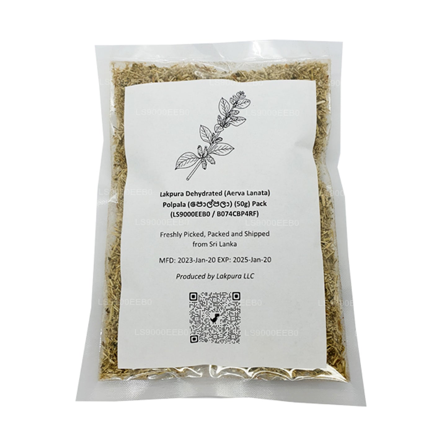 Lakpura 脱水 (Aerva Lanata) Polpala (100g) Pack