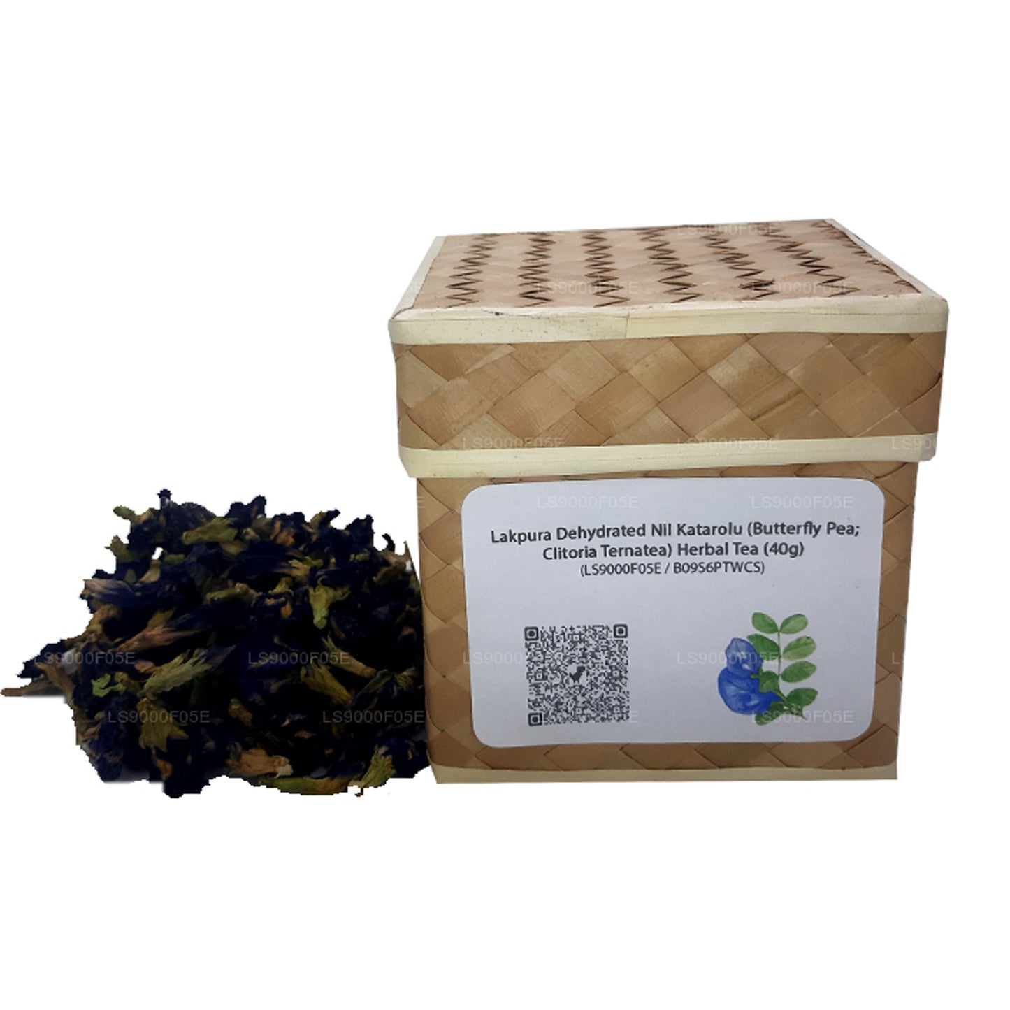Lakpura 脱水 Nil Katarolu（Butterfoldy Pea；Clitoria Ternatea）凉茶（40 克）
