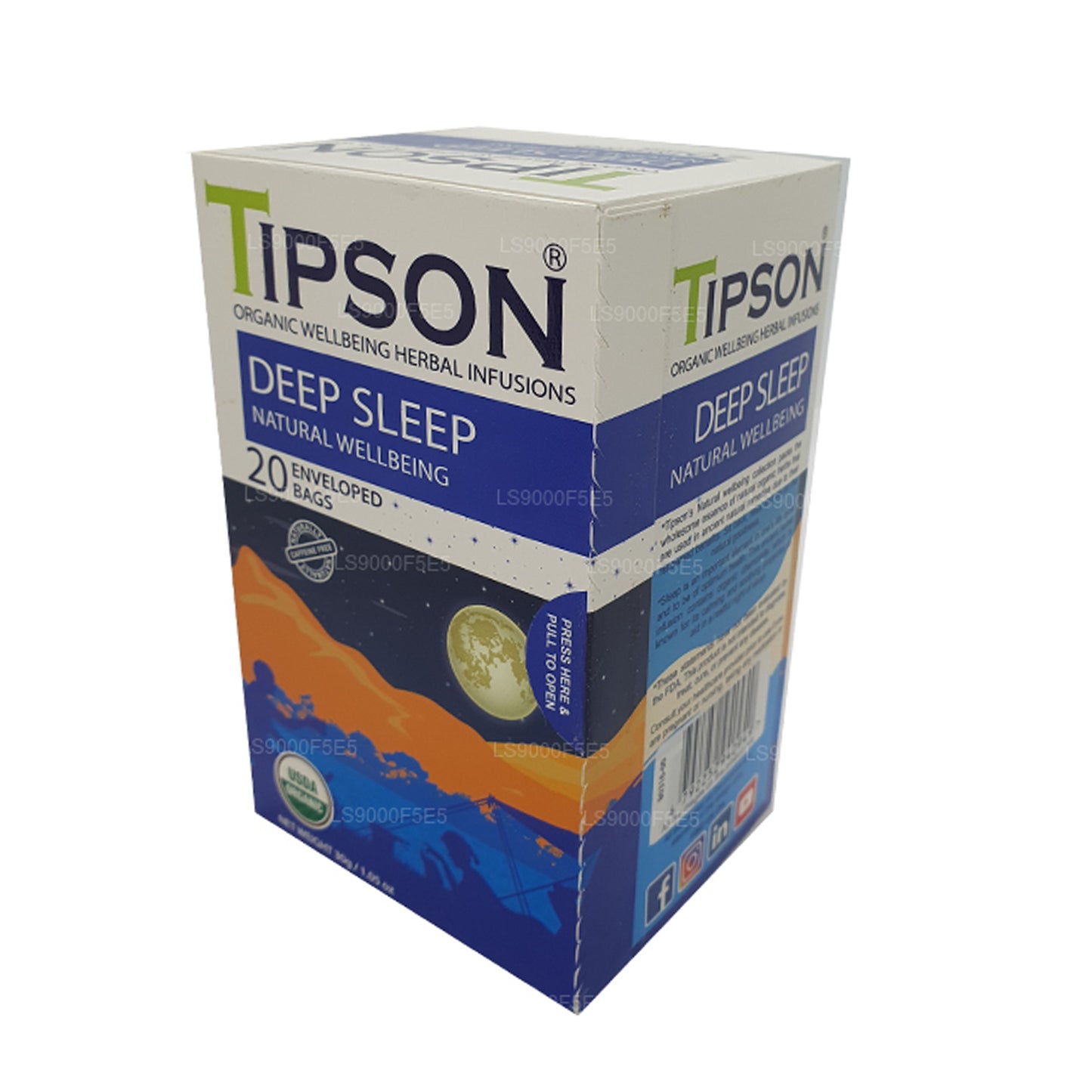 Tipson 有机深度睡眠自然健康 (30g) 20 个信封茶包