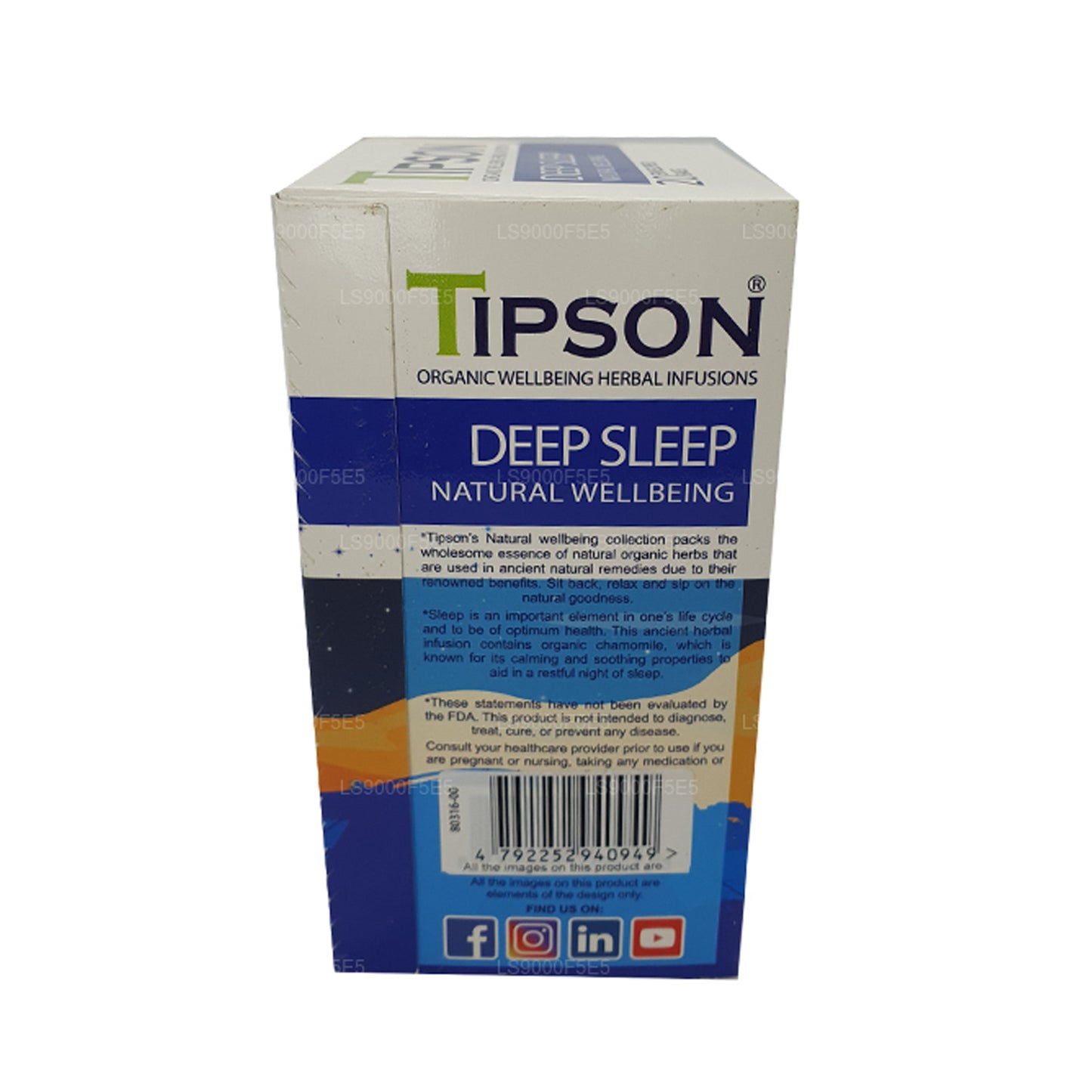 Tipson 有机深度睡眠自然健康 (30g) 20 个信封茶包