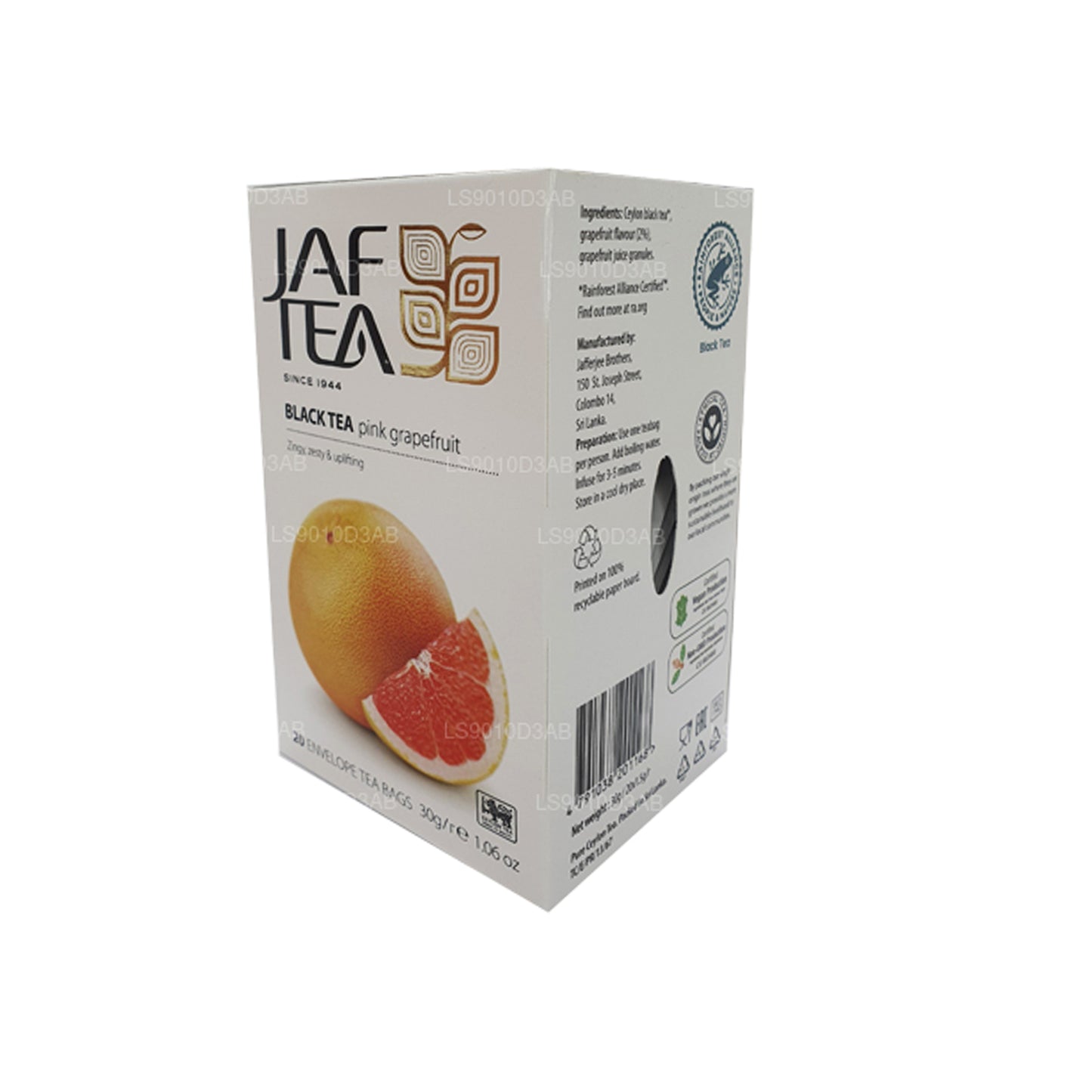 Jaf Tea Pure Fruits Collection 红茶粉红葡萄柚铝箔信封茶包 (30g)
