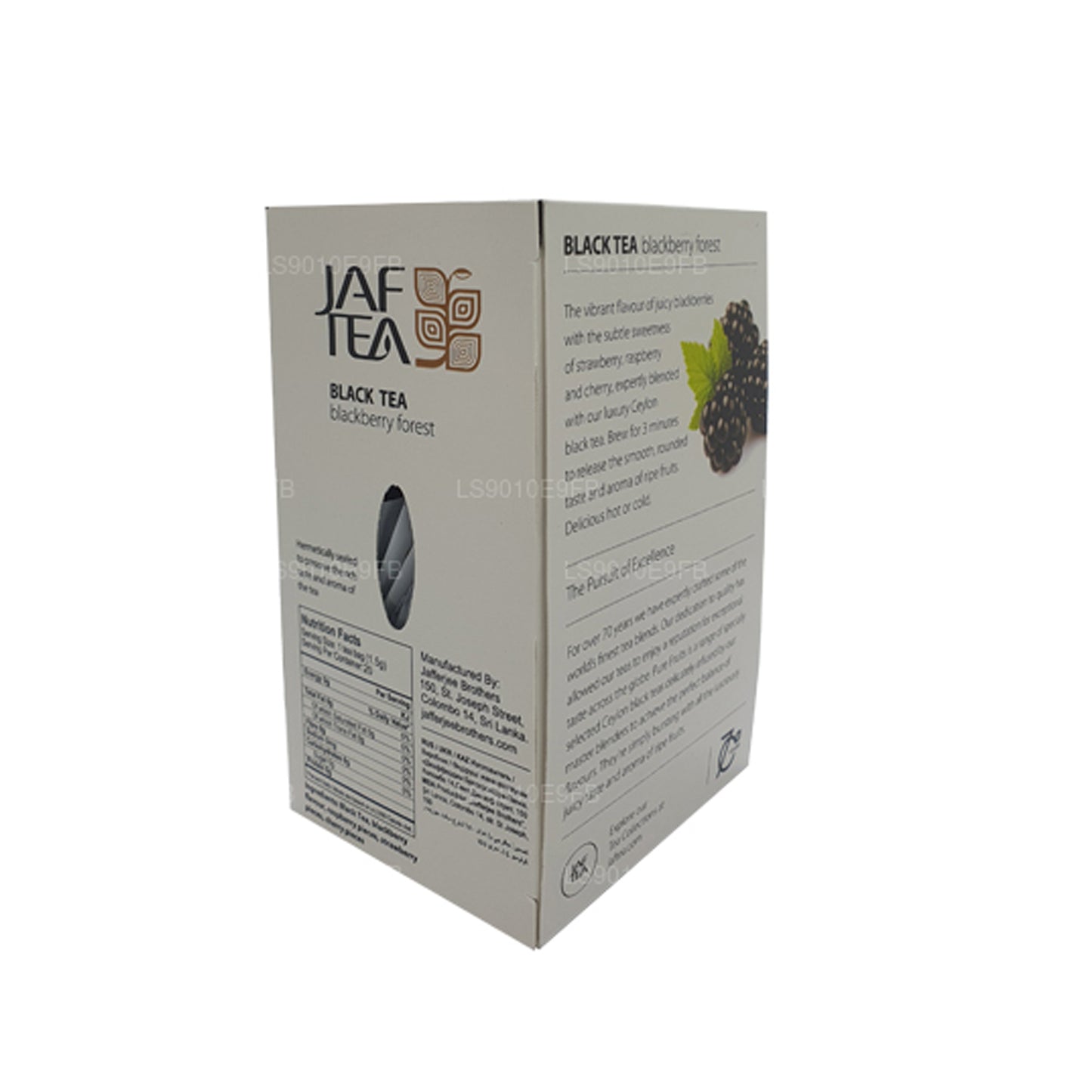 Jaf Tea Pure Fruits Collection 红茶黑莓森林铝箔信封茶包 (30g)
