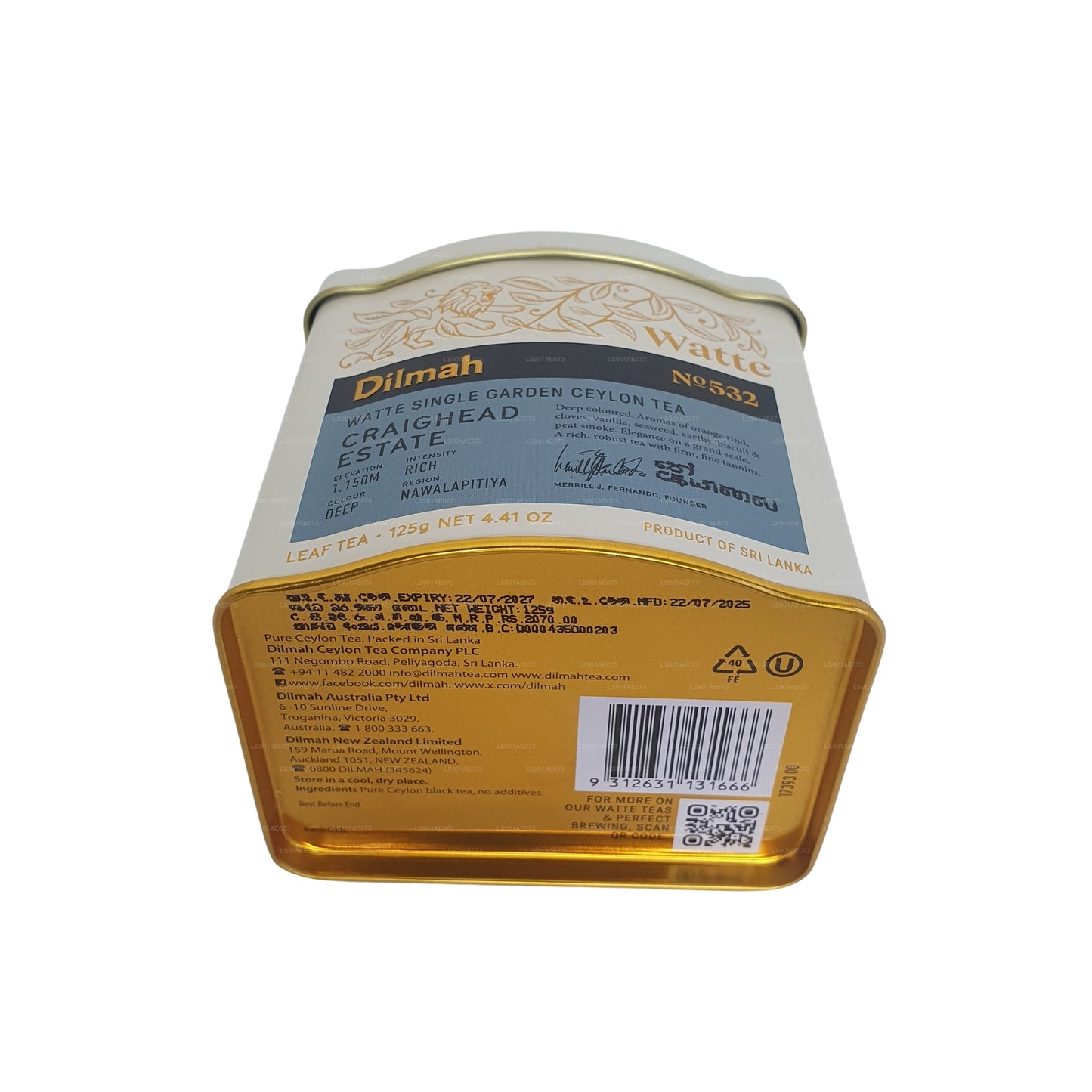 Dilmah Meda Watte 散叶茶 (125 克)