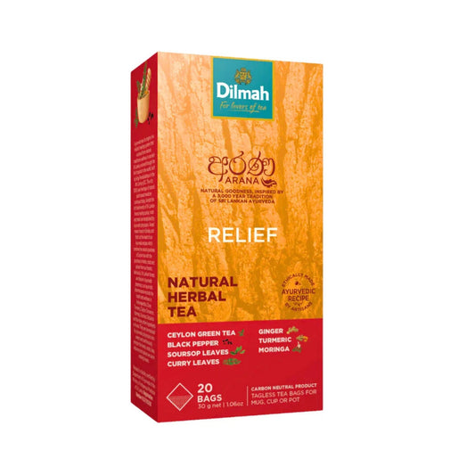 Dilmah Arana Relief 天然草本绿茶（20 个无标签茶包）