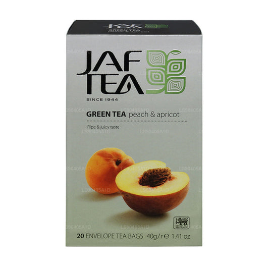 Jaf Tea Pure Green Collection 绿茶桃子和杏子 (40g) 20 个茶包