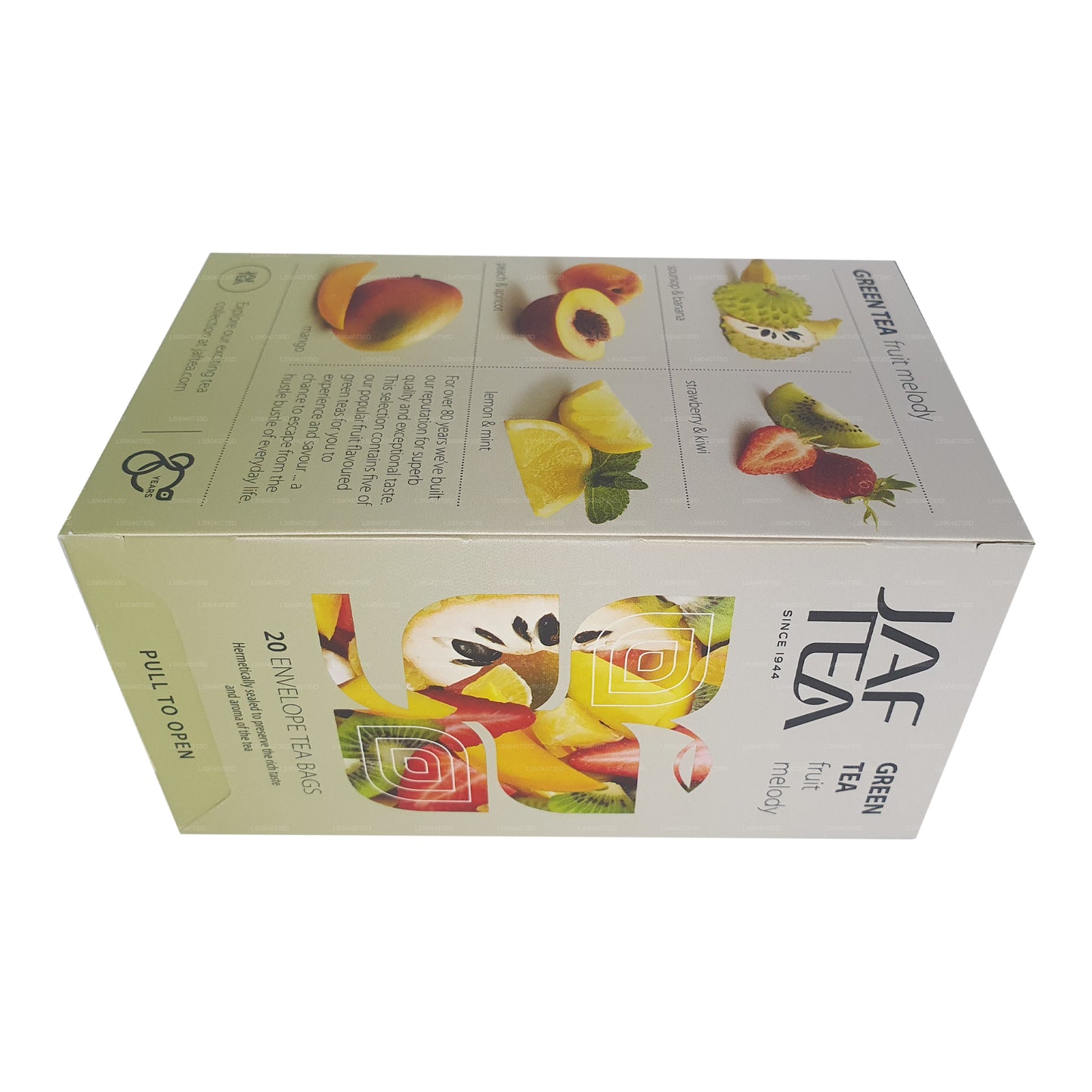 Jaf Tea Pure Green 系列绿茶水果旋律 (40g) 20 个茶包