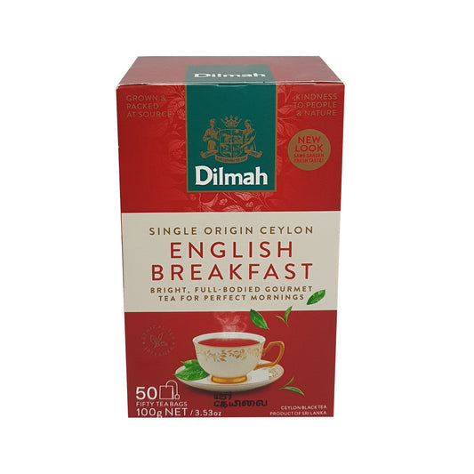 Dilmah 英式早餐茶，50 个茶包（100 克）