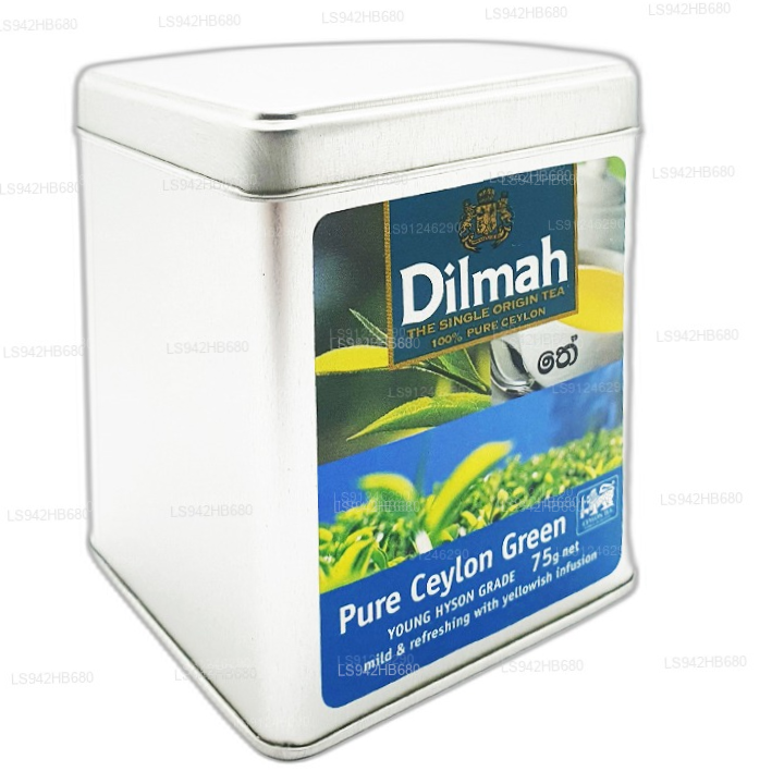 Dilmah 纯锡兰绿茶（YOUNG HYSON GRADE）Loose Leaf Tea（75g）Caddy