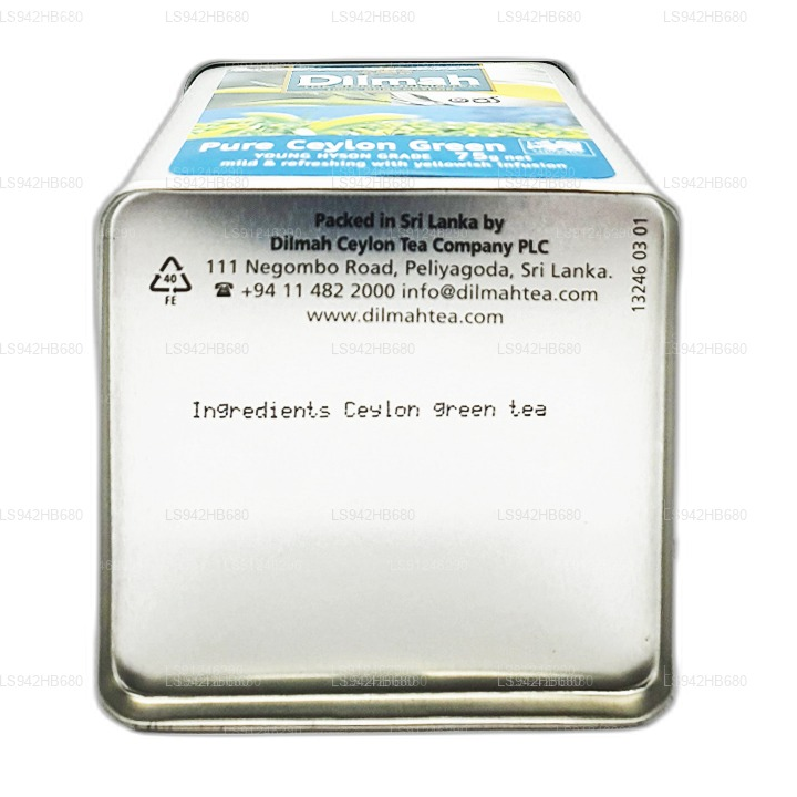 Dilmah 纯锡兰绿茶（YOUNG HYSON GRADE）Loose Leaf Tea（75g）Caddy