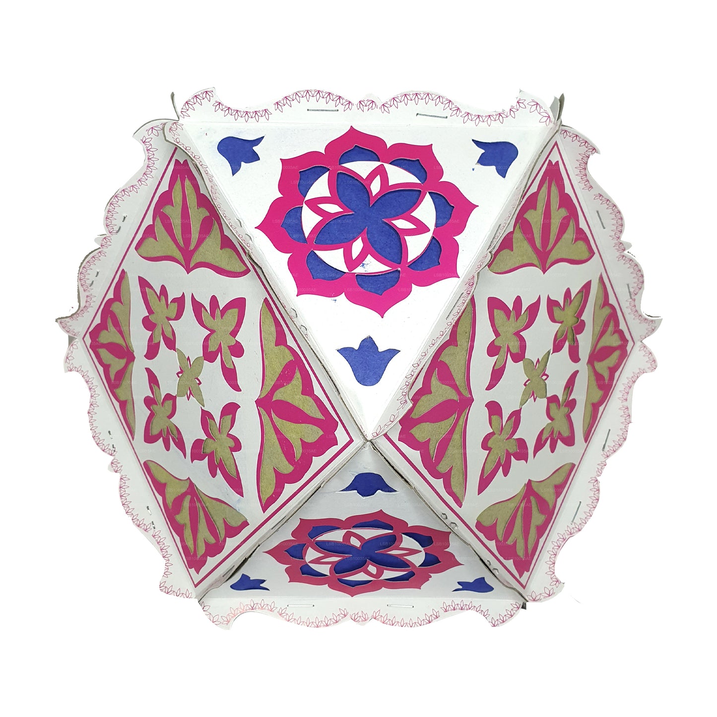 Lakpura Cardboard Vesak Lanterns (Atapattam Koodu) 3Pcs Pack