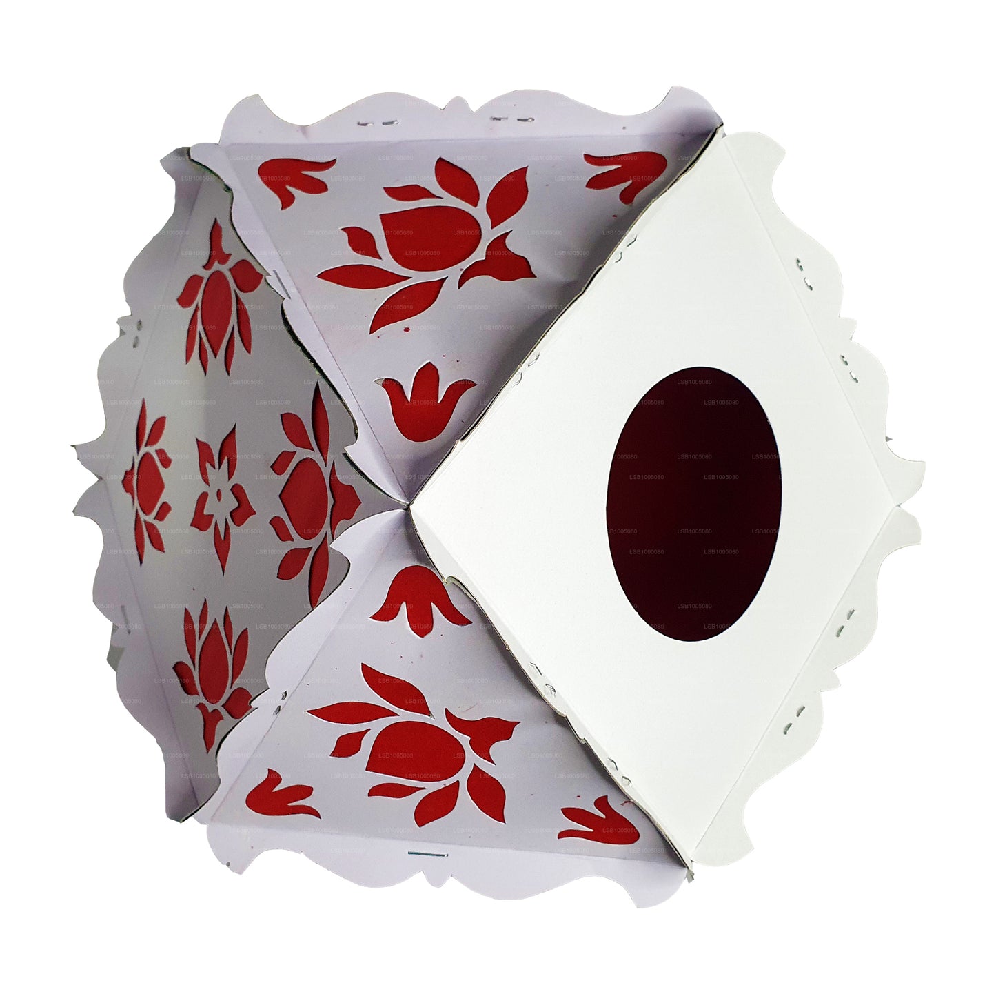 Lakpura Cardboard Vesak Lanterns (Atapattam Koodu) 3Pcs Pack