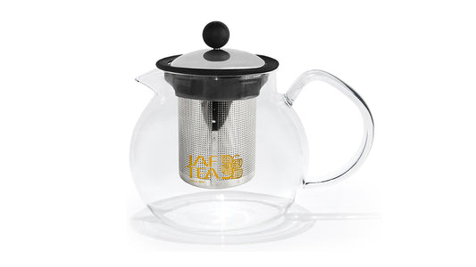 Jaf Tea Glass 茶壶带不锈钢浸泡器