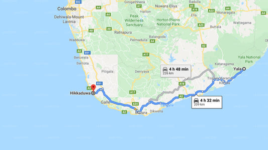 Yala City to Hikkaduwa City Private Transfer