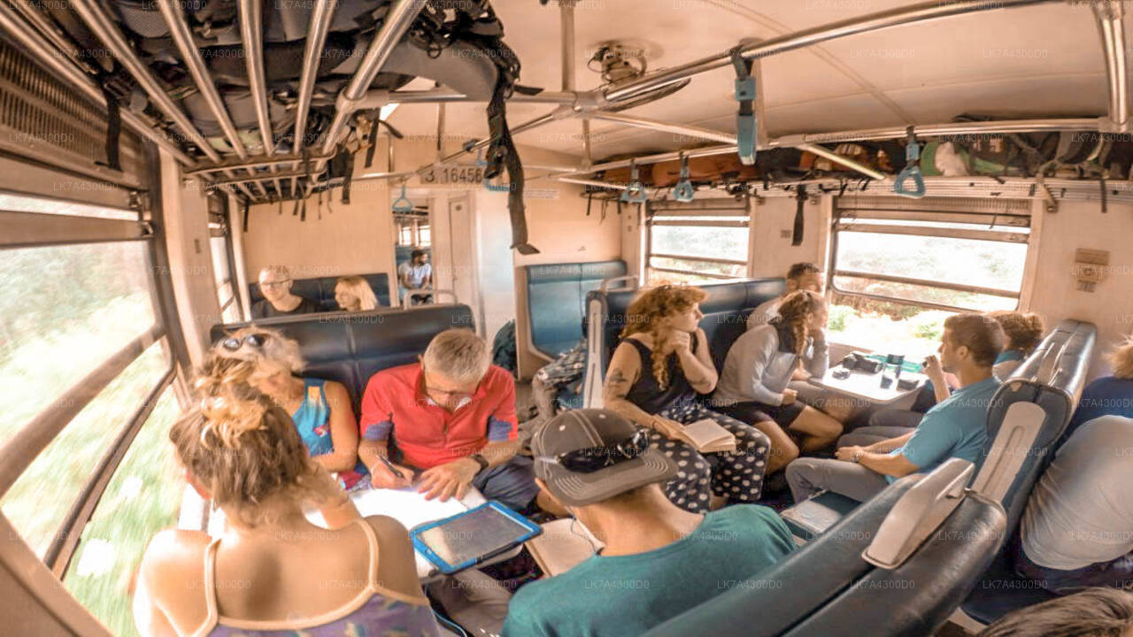 乘坐纳努奥亚 (Nanu Oya) 到康提 (Kandy) 火车（火车编号：1016“Udarata Menike”）