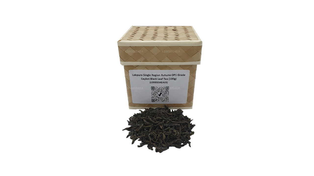 Lakpura Single Region Ruhuna OP1 级锡兰黑叶茶 (100g)