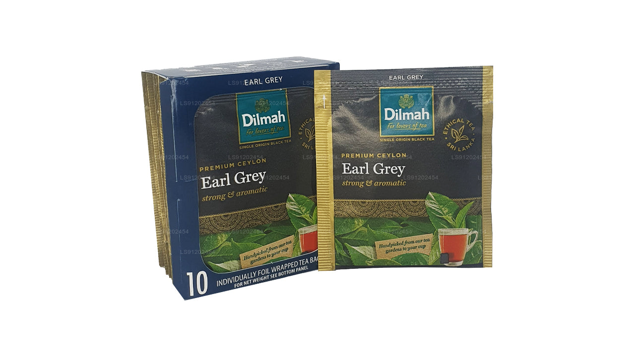 Dilmah Earl Grey Tea (20g) 10 个单独铝箔包装的茶包